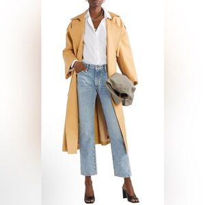 KHAITE Matthias Belted Trench Coat in Mustard